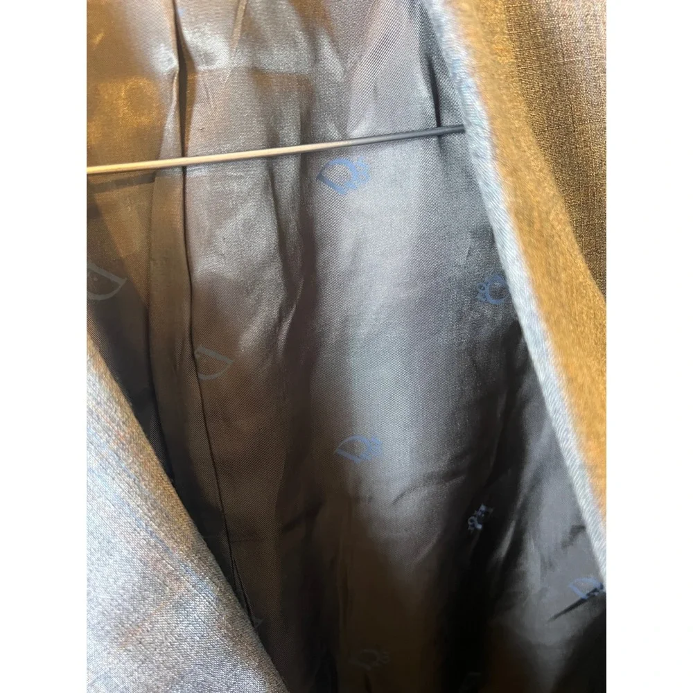 Christian‎ Dior Mens Blazer Vintage Glen Plaid Gray Size 37